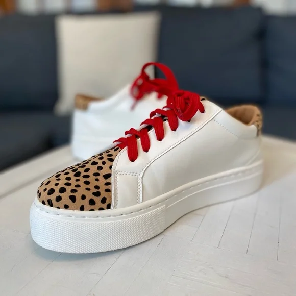 SOLD - Altar’d State Women’s Ryan White Cheetah Sneakers Size 9 - Picture 2 of 7